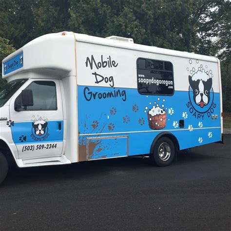 Dog groomer mobile near me - The very best mobile spa service for your dog or cat. 4 Paws Mobile Spa We are a team of Professional Groomers. The Spa is driven to your door and parked outside, where your pet will be groomed knowing they have not left home. 